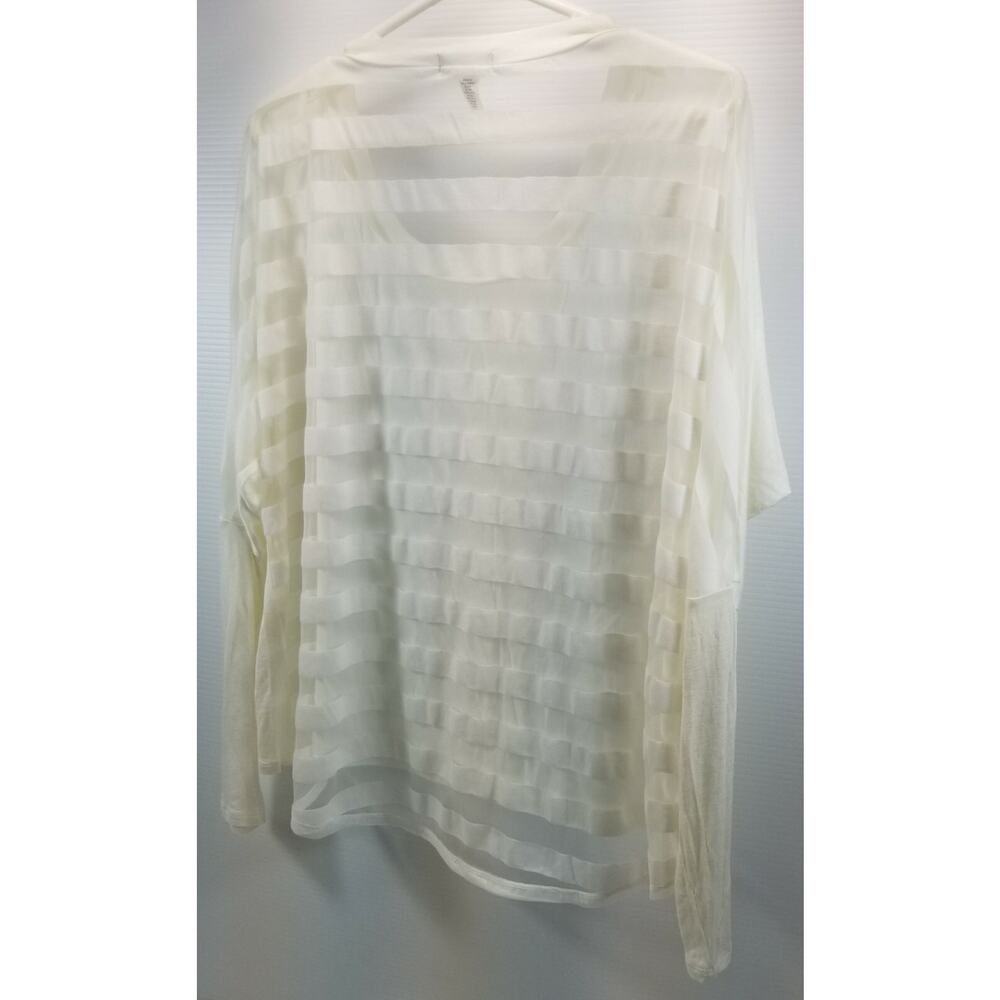 Six Degrees of Separation Women's White Shirt Blouse Contrast Striped Back Large - Picture 7 of 8